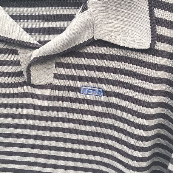 Collared men shirt size L gray & dark gray striped by Katin the pure line - Picture 7 of 10